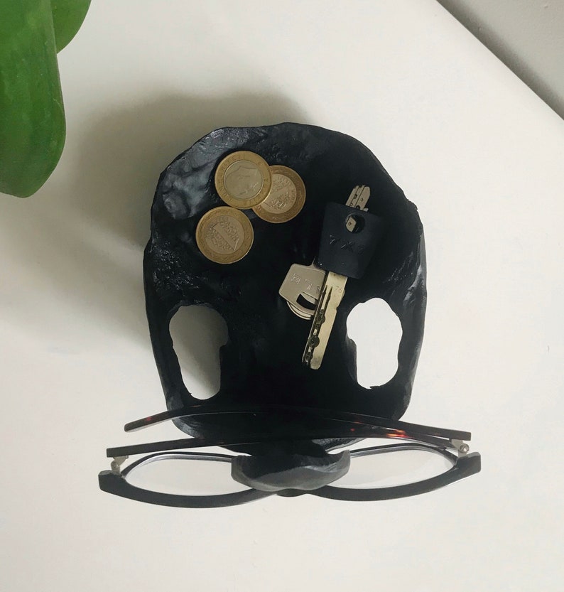 Skull Glasses Stand Holder, Sunglasses Stand, Desk Tidy, Gothic Decor, Skeleton Eyeglasses Holder, Eyewear Stand image 9