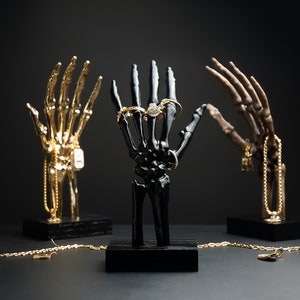 Jewelry Holder, Ring Tree Jewellery Organizer, Necklace, Bracelet Display, Gothic, Middle Finger Gesture, Halloween decor