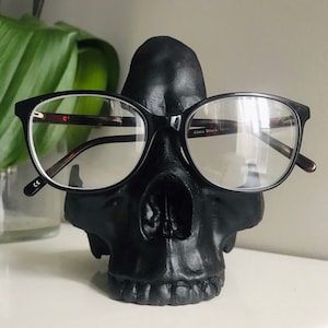 Skull Glasses Stand Holder, Sunglasses Stand, Desk Tidy, Gothic Decor, Skeleton Eyeglasses Holder, Eyewear Stand image 7