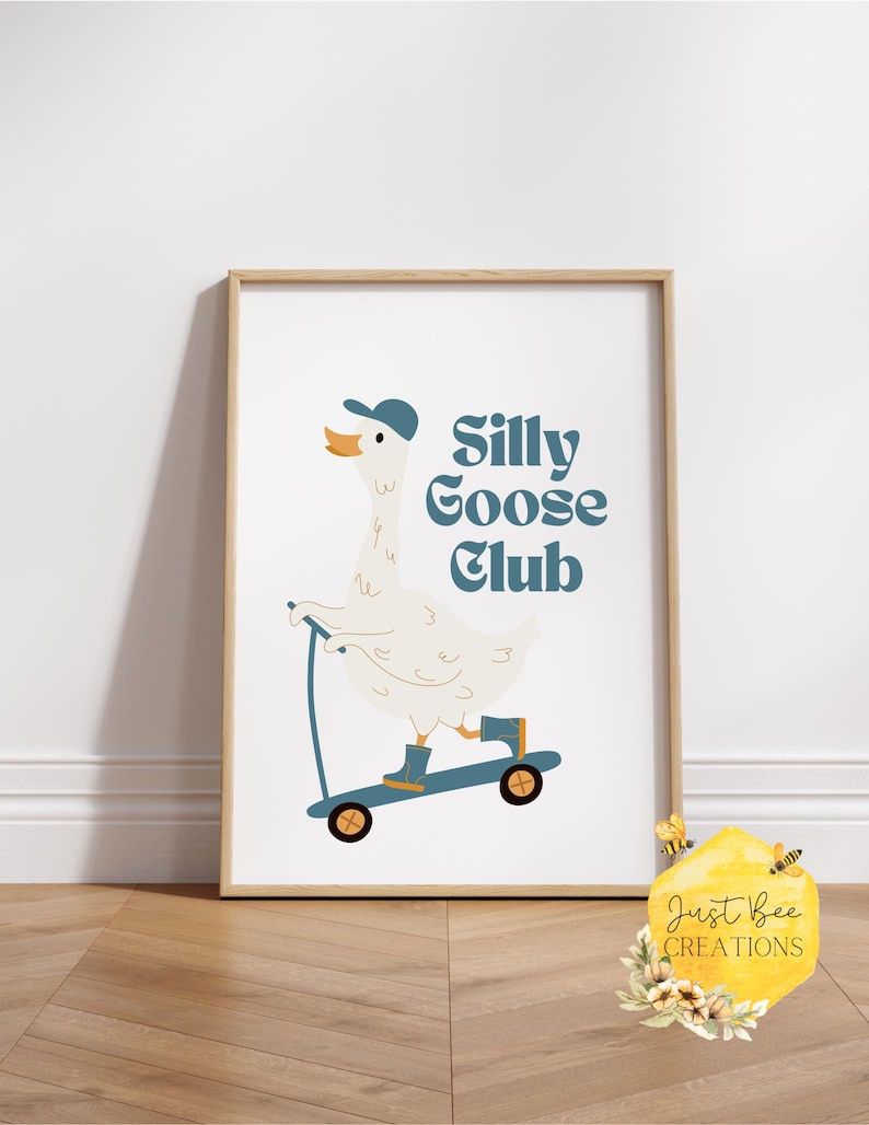 Silly Goose Racing Silly Goose Club, Goose on a Scooter PNG Digital Design Download ...