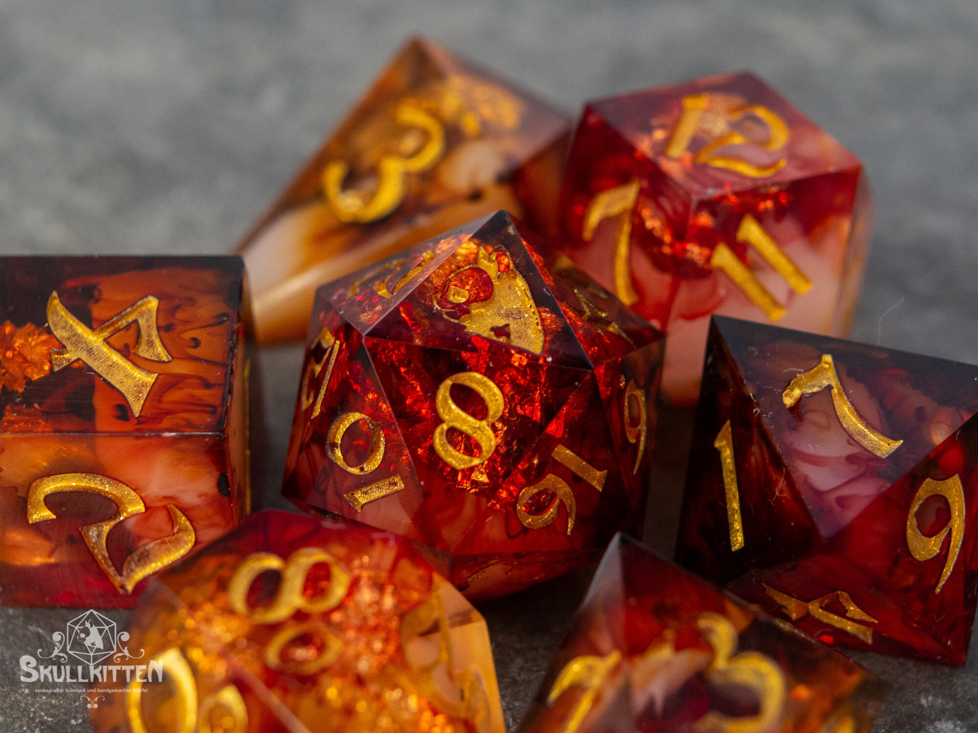 Handmade Dice Set Dnd Cube Set of 7 Dice for Pen and Paper Etsy