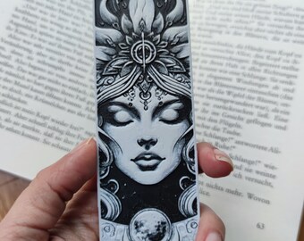 Tiara Elfe  I Fantasy  Lesezeichen I 3D Lesezeichen I Bookmark I 3D gedrucktes Lesezeichen für Leseratten I schwarz weißes Lesezeichen