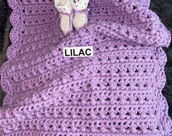 Handmade Baby Blanket, Baby Blanket Crochet, Baby Shower Gift, Pink Blanket, Blue Blanket, Ready to Ship