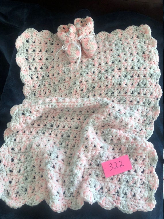 Ready to Ship ~ Pink Baby Blanket Baby Blanket Crochet Crochet Baby Blanket Gift Crochet Afghan Handmade Blanket