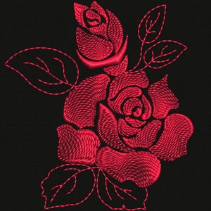 Rose machine embroidery designs, Flowers machine embroidery designs image 2