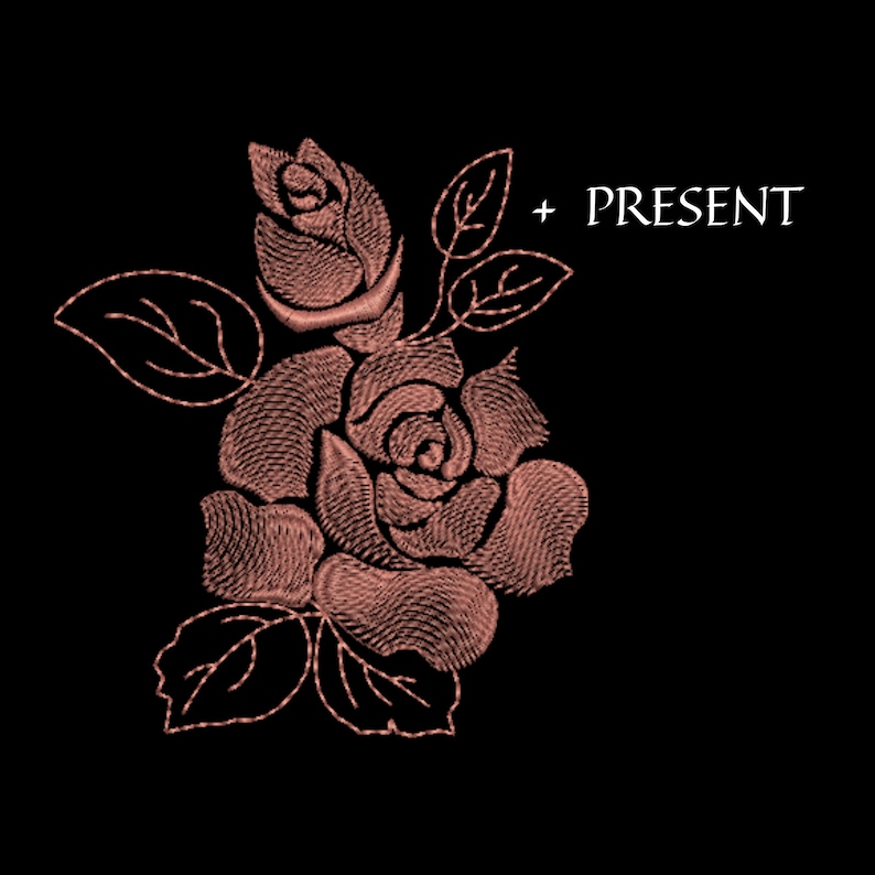Rose machine embroidery designs, Flowers machine embroidery designs image 9
