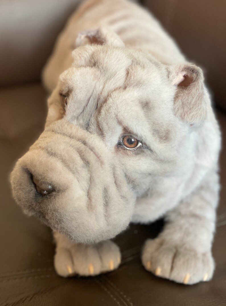 Replica pet Shar pei puppy Realistic stuffed animals toy | Etsy