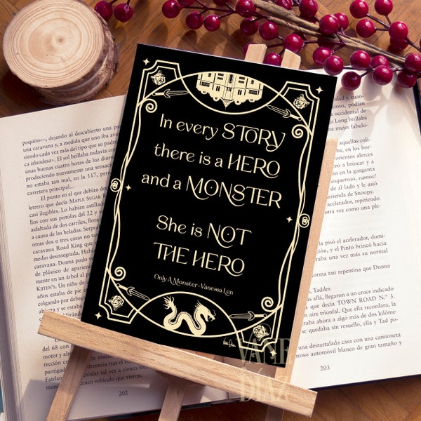 Only A Monster | Quote | Fan Art | Art Prints