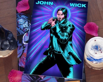 John Wick | Keanu Reeves Fan Art | Art Prints