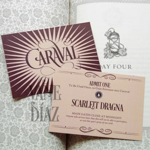 Invitaciones Caraval / Legendarias / Final / Personalizables