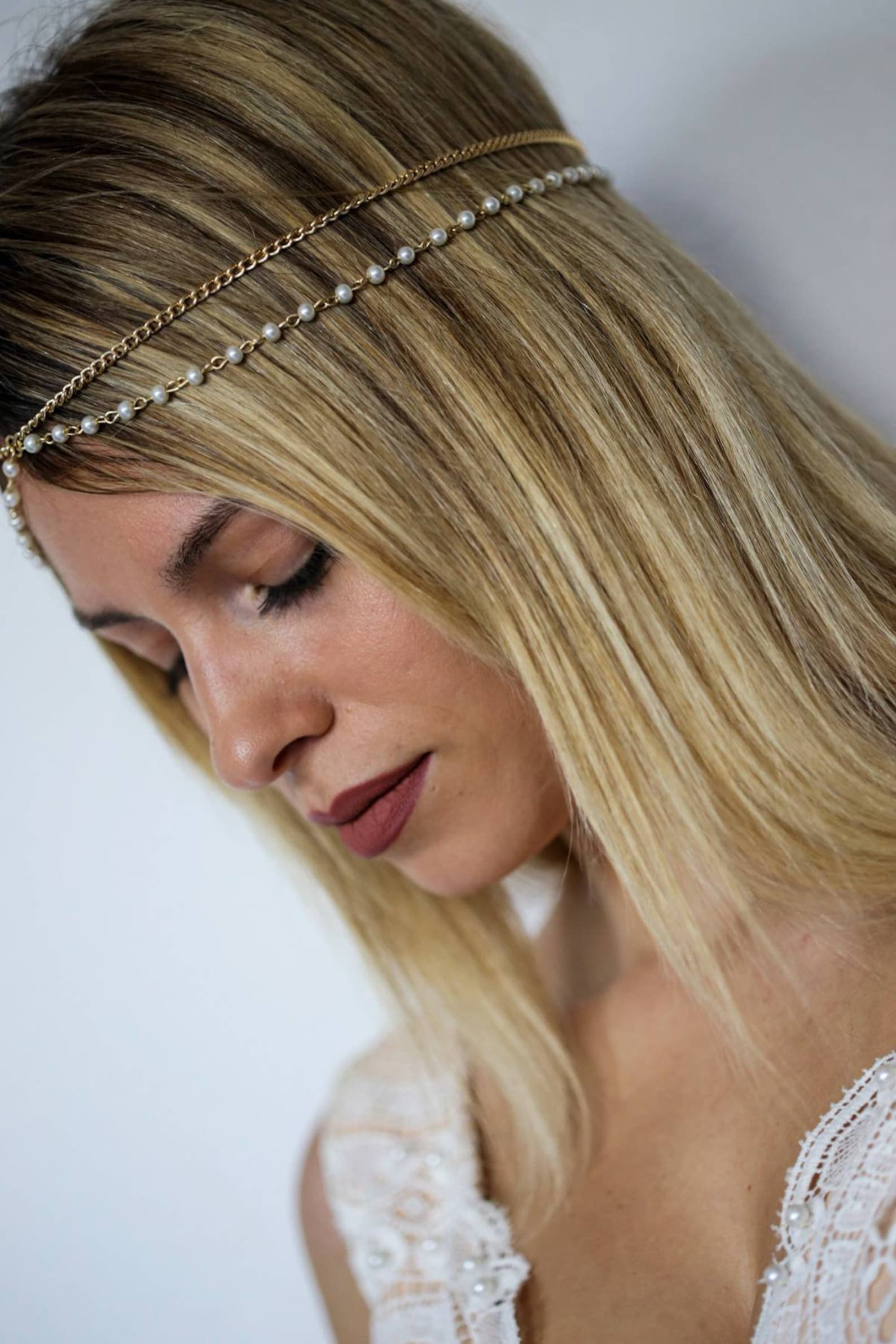 Bridal Forehead Jewelry/Bohemian/Bridal Hair Etsy