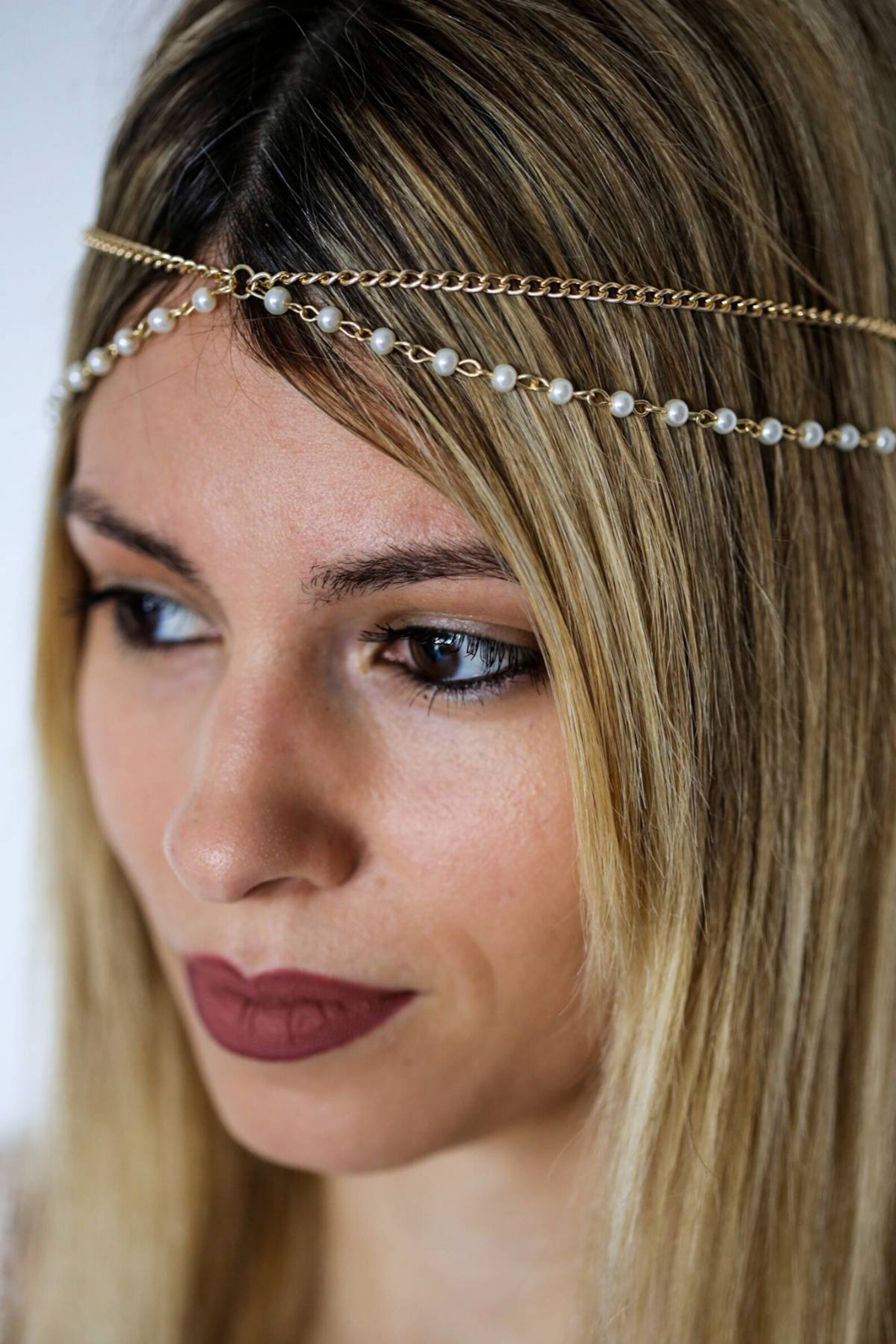 Bridal Forehead Jewelry/Bohemian/Bridal Hair Etsy