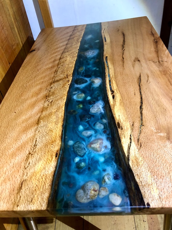 Custom Live Edge Epoxy River Tables Epoxy Art Boho Decor Etsy