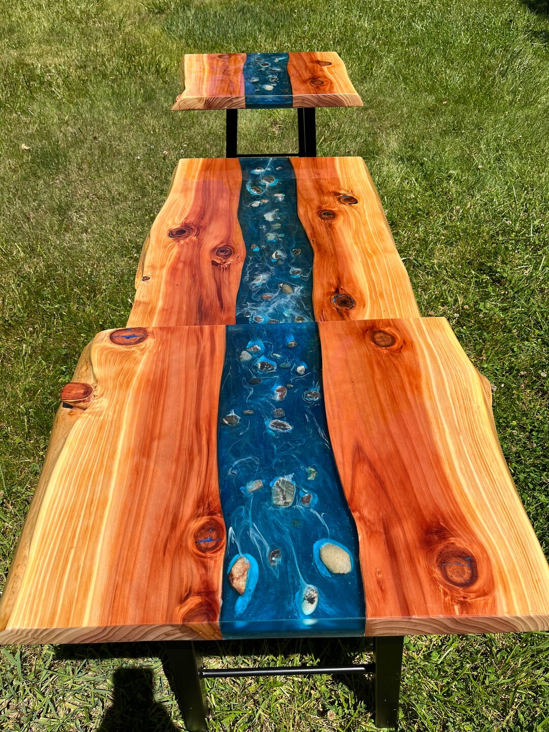 Custom Live Edge Epoxy River Tables, Epoxy Art, Boho Decor, Coffee