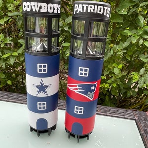 Leuchtturm Solarlampe Fußball Bundesliga NFL personalisiert Wunschverein Bild 4