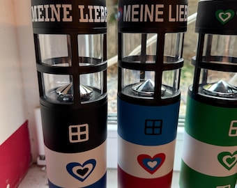 Leuchtturm Solarlampe Fußball personalisiert Wunschverein Hamburg