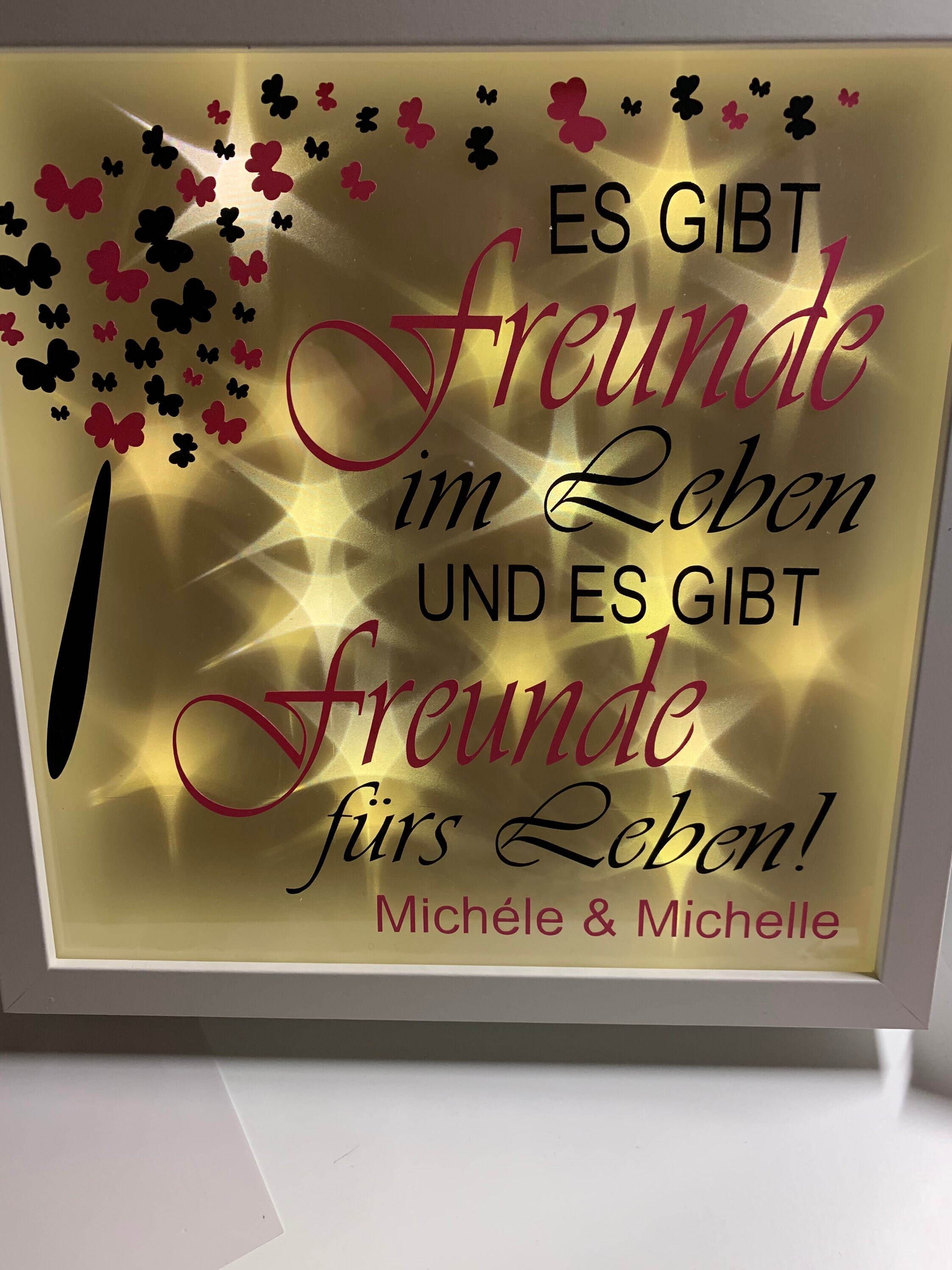 Leuchtrahmen Freunde Freundschaft beste Freundin Bilderrahmen Etsy.de