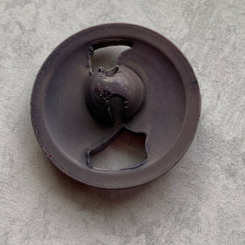 Vintage Celluloid Ibex Button; Long Horned Mountain Goat Button; 1 Button; Animal Button