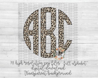 Download Leopard Monogram Svg Etsy