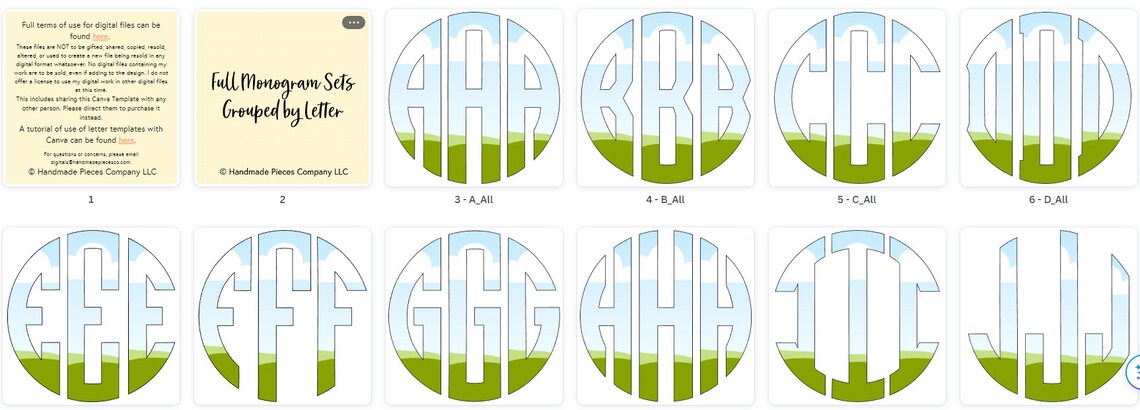 Custom Math Monogram Fill Your Own Doodle Monogram PNG, Canva Template, Canva Monogram ...