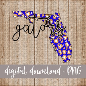 Gators PNG, Florida, Leopardenmuster, PNG Sublimation, Schulgeist, Football, Sublimationsdatei, PNG, digitaler Download, Sublimationsdesign