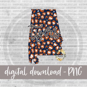Alabama Tigers, Sublimation PNG, School Spirit, Football, fichier de sublimation, PNG, téléchargement numérique, conception de sublimation
