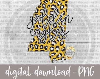 Southern Miss Golden Eagles, Mississippi, Sublimation File, School Spirit, Football, PNG, Digital Download, Sublimation Design