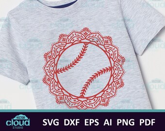 Download Eps Dxf Ai Pdf Files Baseball Jpg Softball Red Mandala Svg Png Kits How To Craft Supplies Tools Vadel Com