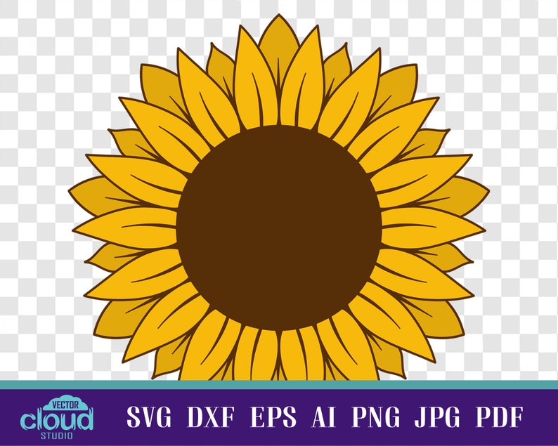 Download Sunflower svg ai dxf eps png jpg clipart. Layered vector ...