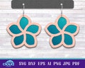 Flower earring svg file for cricut. Faux leather or wood earring template. product logo