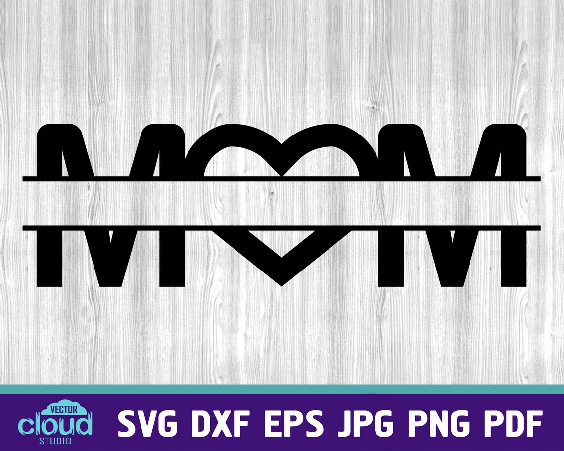 Mamá split monograma svg. Diseño de mamá svg con nombres de - Etsy México
