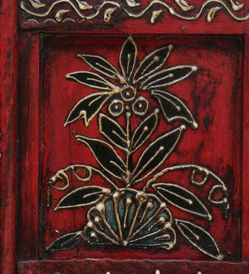 Floral Painting Wooden Jharokha, Rajasthani Handicraft Jharoka, Home