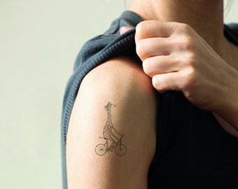 Tattoo temporary tattoo giraffe tattoo giraffe fake tattoo animal tattoo children tattoo bicycle tattoo