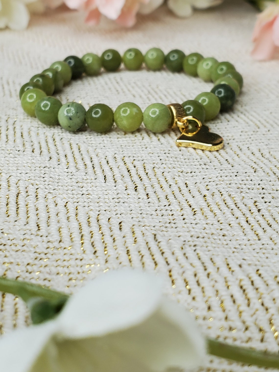 Lucky Jade Bracelet St Patricks Bracelet Good Luck Charm Etsy