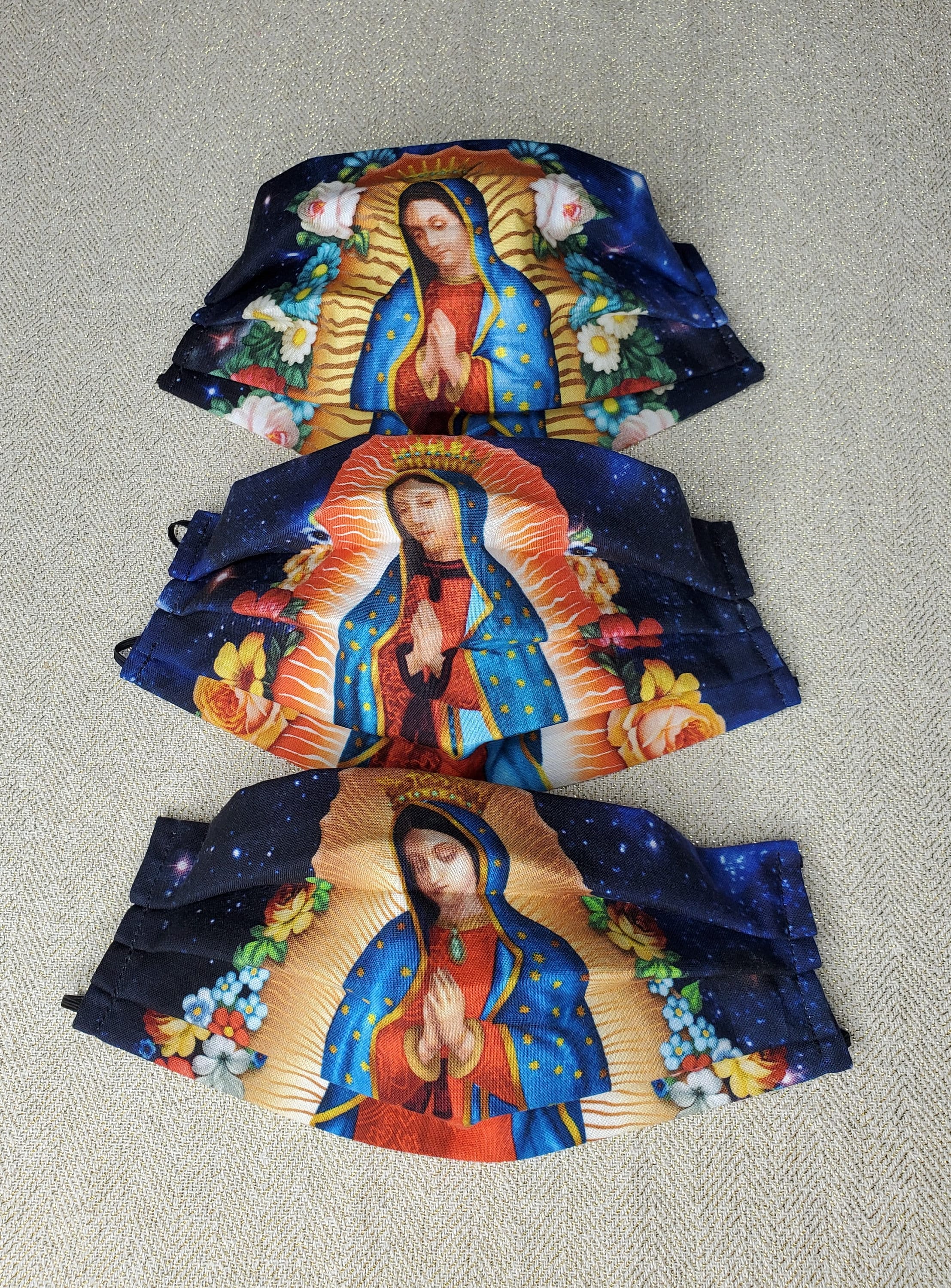 Virgin Mary Face Mask With Filter Pocket Optional Nose Wire Etsy