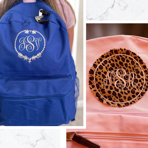 Personalized Backpack, Back to School, Full Size Backpack, Monogrammed Backpack, Embroidered Backpack