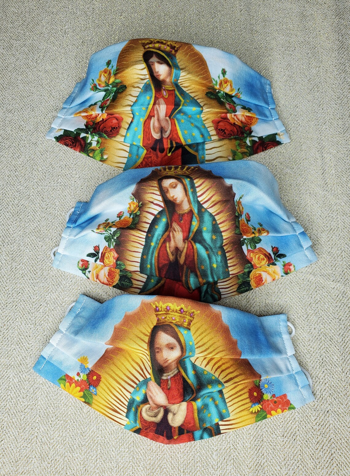 Virgin Mary Face Mask with Filter Pocket Optional Nose Wire Etsy