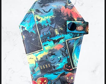 Halloween Haunts Pocket Size Coffin Shaped Bifold Wallet