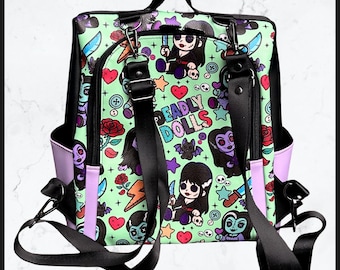 Deadly Dame Dolls Guardian Backpack Bag Purse