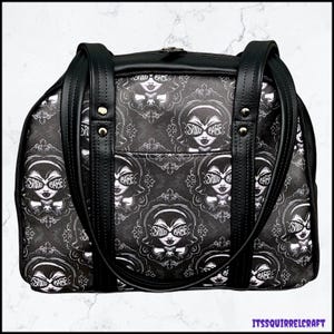 Spooky Babe Retro Inspired Shoulder Bowler Bag Purse