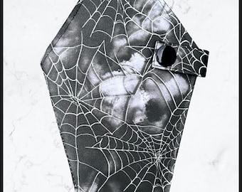 Spiderwebs Pocket Size Coffin Shaped Bifold Wallet