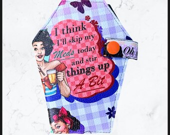 Potty Mouth Princess Pocket Size Coffin Shaped Bifold Wallet