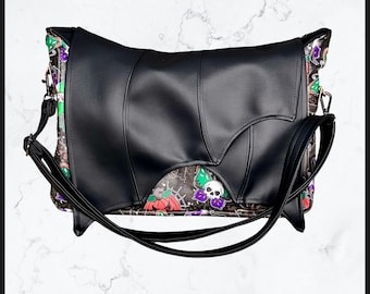 Halloween Bat Company Messenger Crossbody or Shoulder Bag Purse