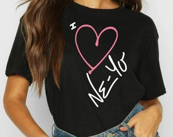 Ne-Yo T-Shirt Women's I Love Ne-Yo T-Shirt Uk 2024 Concert Fashion Gift Present