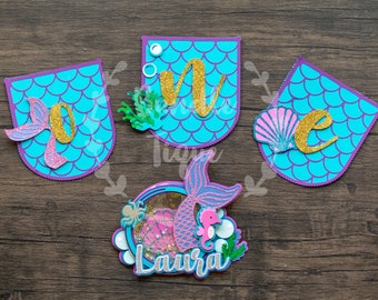Mermaid Party Decorations, Mermaid Birthday Party Decor, Mermaid Birthday Banner, Mermaid Cake Topper Little Mermaid Party High Chair Banner