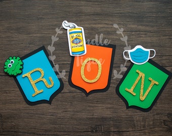Quarantine Birthday Party Named Banner, Boy Birthday Party Decorations, Quarantine Party Shaker Cake Topper, Quarantine High Chair Banner