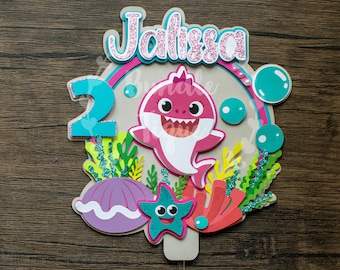 Baby Shark Cake Etsy Baby Shark Cake Etsy
