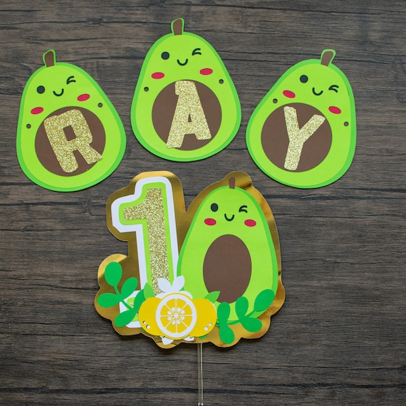 Avocado Birthday Party Bundle Custom Avocado Banner | Etsy