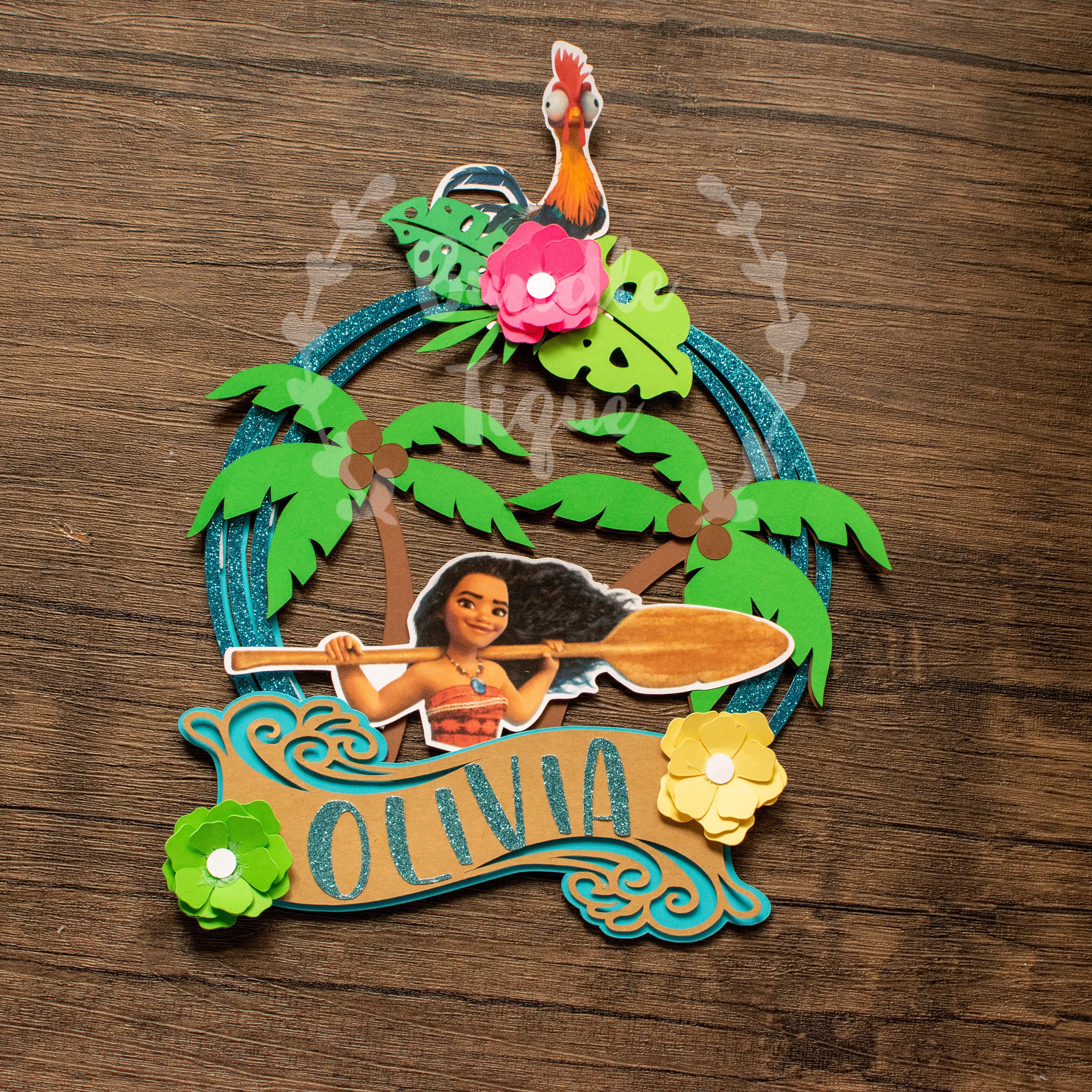 Moana 1 Edible Birthday Cake Topper