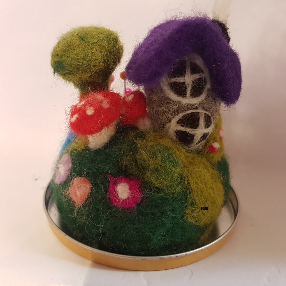 Needle Felted Pin Cushion in A Pretty Decorated Tin Etsy
